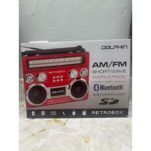 Retrobox SP411BT AM FM Shortwave World Radio Bluetooth MP3 USB SD LED Light